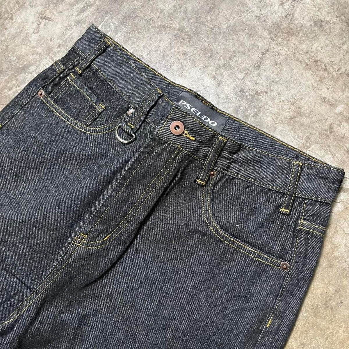 Midnight Indigo Raw Wide-Leg Denim