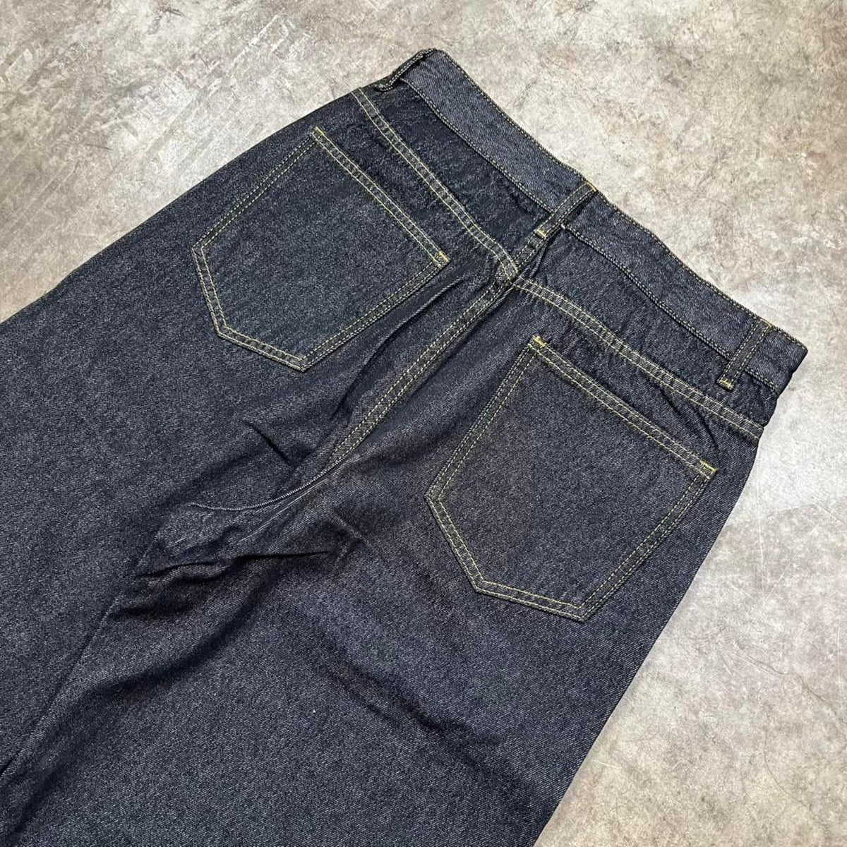 Midnight  Indigo Raw Wide-Leg Denim
